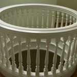 Clay Street Home circular skylight railing